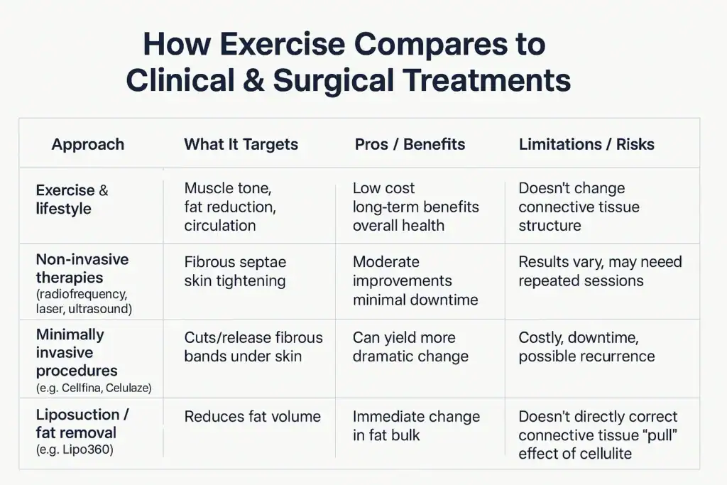 Sculpting Your Bum: Can Toning Exercises Really Reduce Cellulite? 2 How exercise compares to treatments from Lipo 360 Devizes