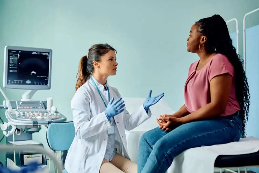 Woman have consultation about vaginal laxity Devizes