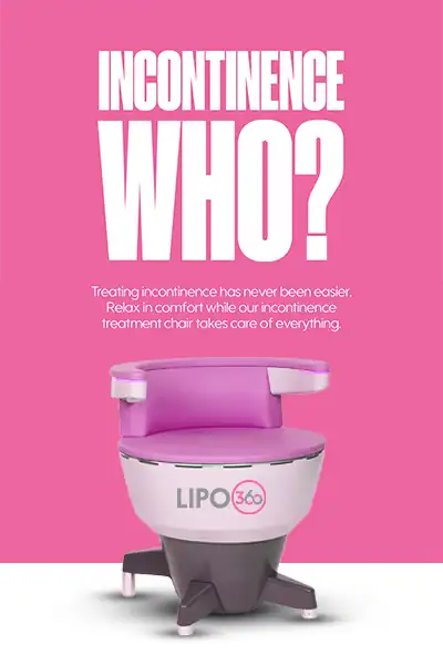 LIPO360 EMS Chair Can Help with Urinary Incontinence 2 Image of a urinary incontinence treatment seat Devizes