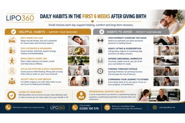 What to Do (and Avoid) in the First 6 Weeks After Giving Birth To Avoid Diastasis Recti 3 First 6 Weeks After Giving Birth To Avoid Diastasis Recti Devizes : Daily Habits in the First 6 Weeks After Giving Birth