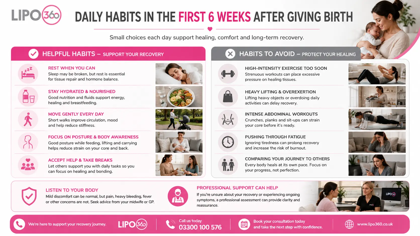 What to Do (and Avoid) in the First 6 Weeks After Giving Birth To Avoid Diastasis Recti 3 First 6 Weeks After Giving Birth To Avoid Diastasis Recti Devizes : Daily Habits in the First 6 Weeks After Giving Birth